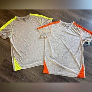 Men's Short Sleeve Tees with Neon Accents